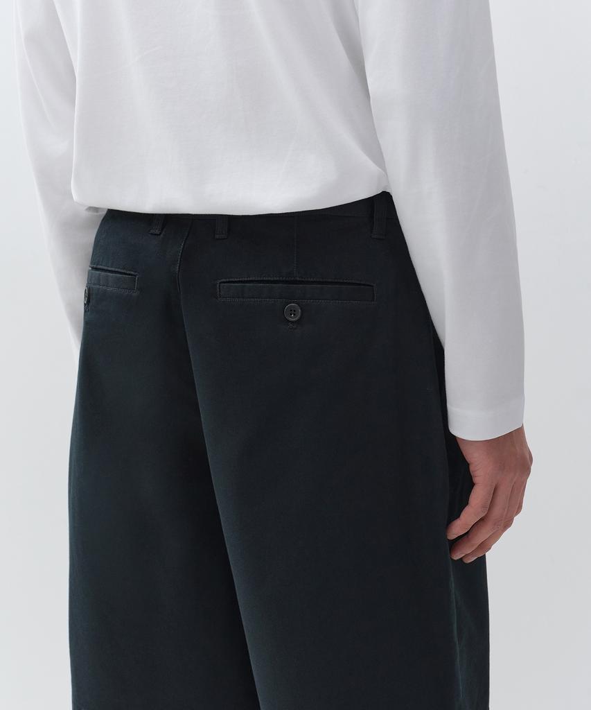 MUSINSA STANDARD [Cooltandard] Wide Chino Shorts [Navy]