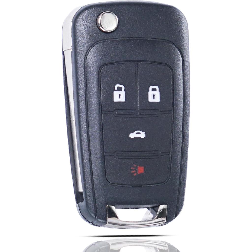 Складной корпус-брелок для ключа-рыбки Подходит для Chevy Cruze Malibu Camaro Equinox Equinox Sonic GMC Terrain Buick 2010 2011 2012 2013 2014 2015 2016 Бесключевой