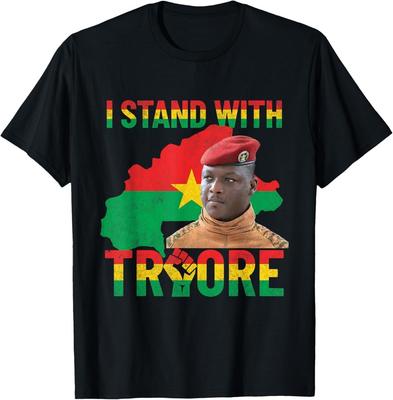 Футболка унисекс «Africa Resistance» с изображением Томаса Санкары, Буркина-Фасо, Ибрагима Траоре.
