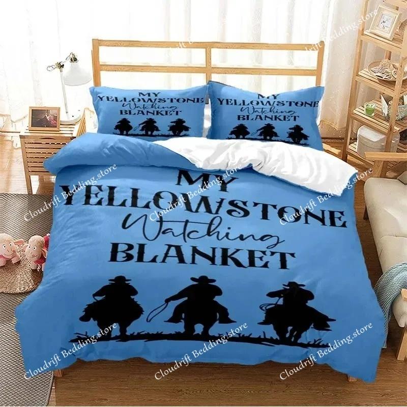 Постельное белье Yellowstone Fashion с цифровой печатью, комплект: пододеяльник, одеяло, кровать, односпальный, полуторный, двуспальный, королевский, молодежный, детский, для девочек, для мальчиков, подарок