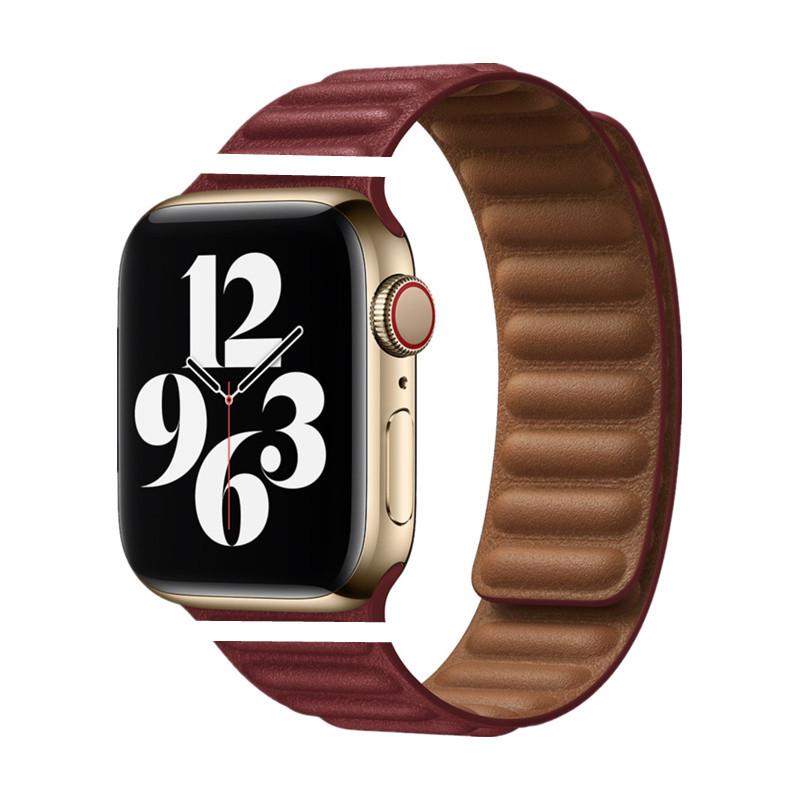 Apple Watch Fine Woven Twill Leather Magnetic Band for Series 5-9 & SE