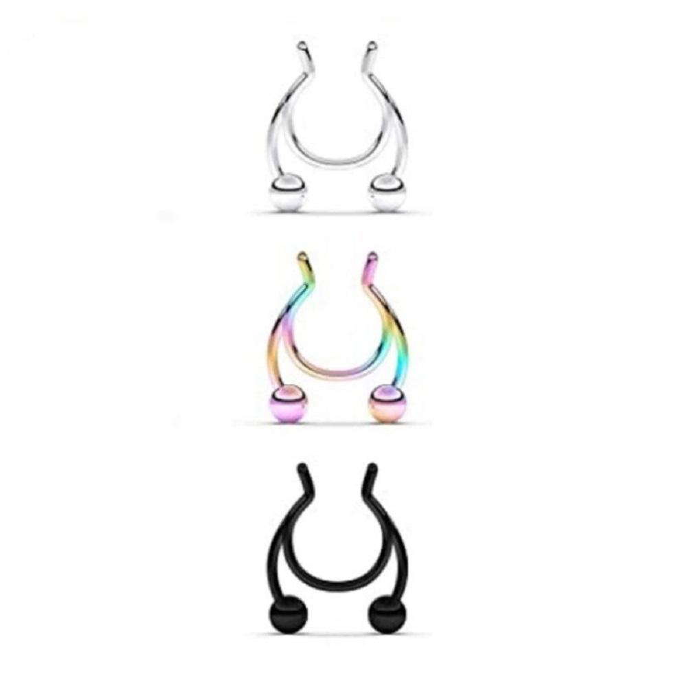 1pcs Nasal Septum Ball Stainless Steel Piercing Jewelry Body Jewelry Nose Rings