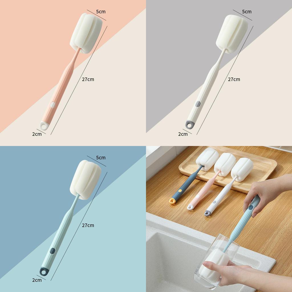 Household Sponge Cup Brush With Handle For Efficient Cleaning Of Drinking Vessels