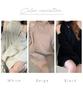 Knit Loose Long Sleeve Solid Midi Korean Harajuku [J.STORE] Off-the-shoulder, Loose-Fitting Dress, Tunic/Sweater, Fall/Winter, Fit, Off-the-Shoulder,