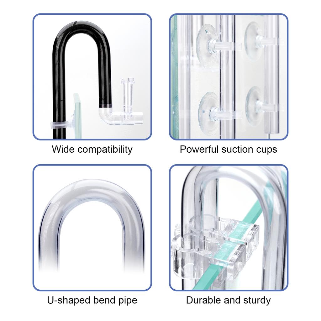 Aquarium Surface Skimmer Transparent Acrylic for Inlet Filter Filtration for Oil Protein Floating Dust Filter