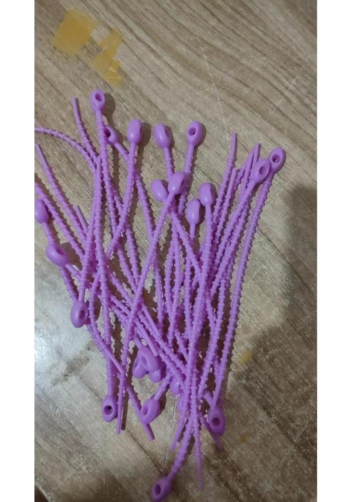 Tadpole-Shaped Silicone Cable Ties and Keychain Lanyard