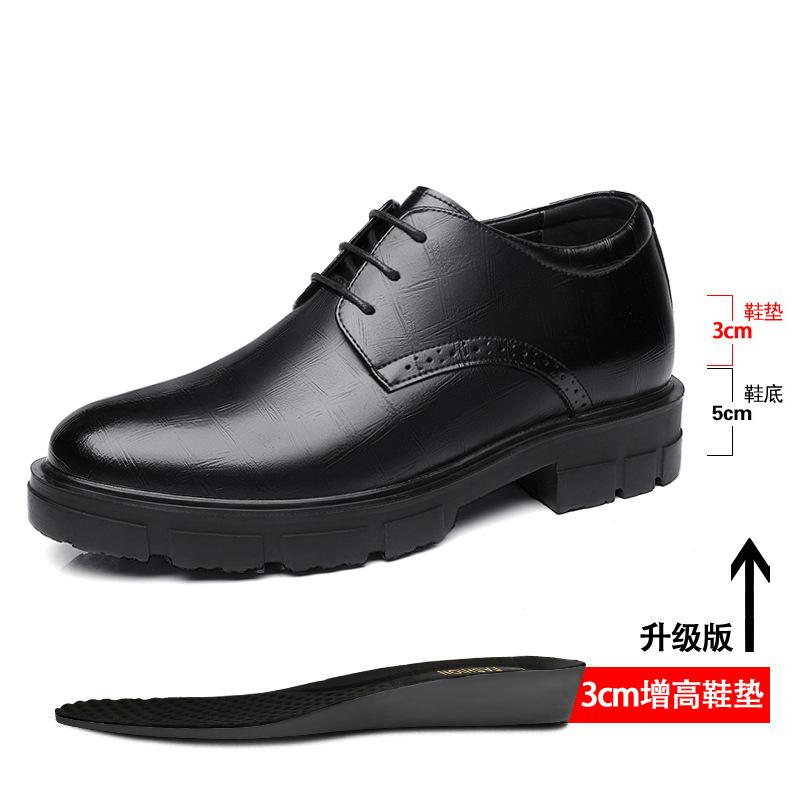 Мужские кожаные туфли со скрытым увеличением роста, на толстой подошве 10 см, деловые туфли для платья с увеличением роста 8 см, свадебные туфли для жениха, повседневные кожаные туфли для мужчин