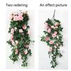18 Heads Home Vine Hanging Artificial Vine Plant Garden Decor Fake Rose Flowers