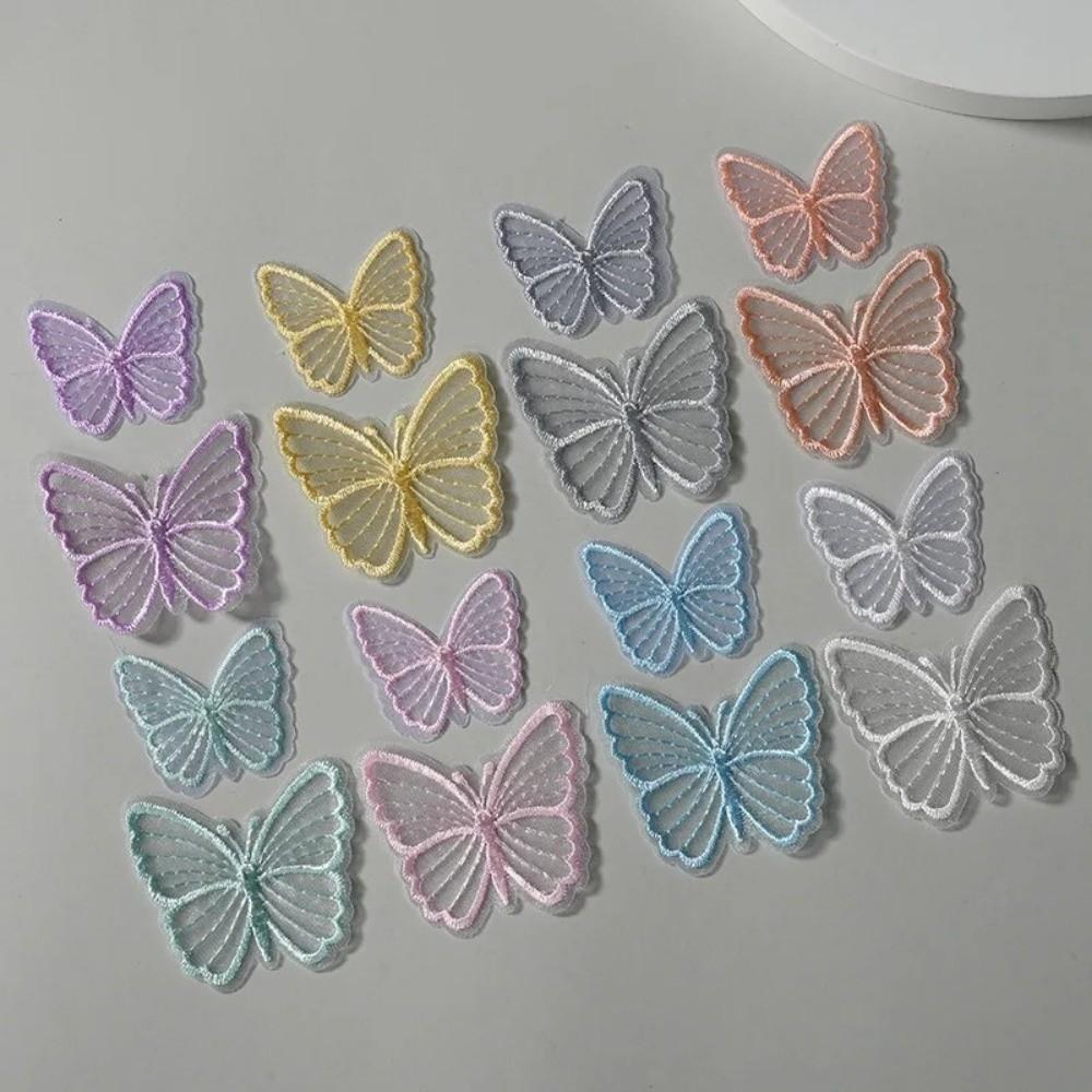 Dreamy Embroidered Mesh Butterfly DIY Handmade Sewing Craft Decoration Lace Patches for Hat Decor