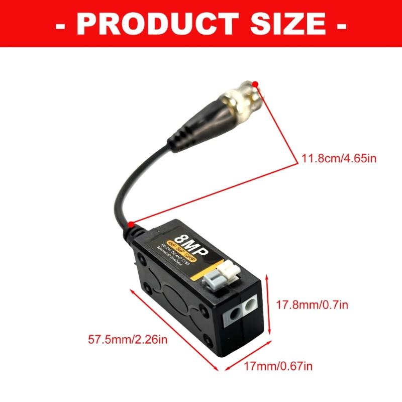 Professional BNC To Networking Cable Converter Supports 8MP Video With Strong Interferences proof