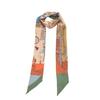 (2 colors) Patterned color block tie scarf LAAMO802