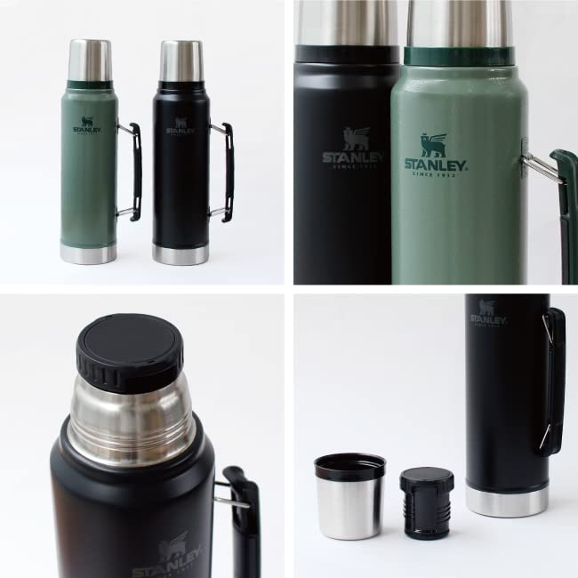 STANLEY Классический вакуумный термос 1 л матовый черный термос из нержавеющей стали термоизоляционный термос подарочный термос можно мыть в посудомоечной машине японский