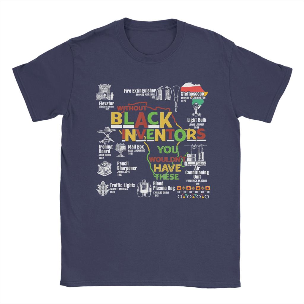 Black Inventors History Month African American 100 Cotton T Shirt For Men Beach T Shirts Breathable Tee Shirt Oversize Tops