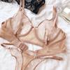 1 Set/Seamless Women Underwear Set Sexy Push Up Bra Ice Silk Breathable Wireless Detachable Padding Bras Backless Cross Lingerie