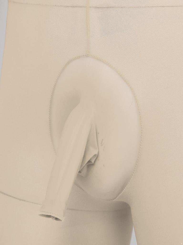 Мужское однотонное боди с длинным рукавом, эластичное боди с карманом-буфом, ночное белье