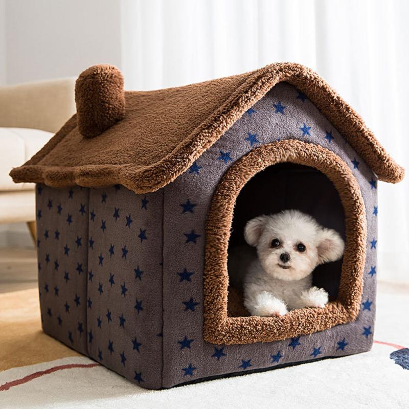 Cat Bed Sleep House Warm Cave Dog Kennel Indoor Enclosed Tent Huts Sofa For Pet Cats Kittens Puppy