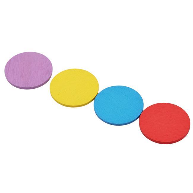 100 шт. круглые цветные математические формы познавательные деревянные игрушки Монтессори игрушка образование для детей арифметическая фигура