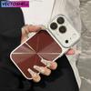 Сверкающий Лазерный Узор CD Большое Окно Чехол-Бампер Для iPhone 17 16 15 14 13 Pro Max Ударопрочный Кристальный Чехол с Защитой Камеры