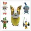 Эльф Pok é Mon Меч Щит Ю Сан Семья Плюшевые игрушки Слезоточивый глаз Ящерица Пламя Кролик Стучащий звук Обезьяна-Скаллион Кукла-авантюрист