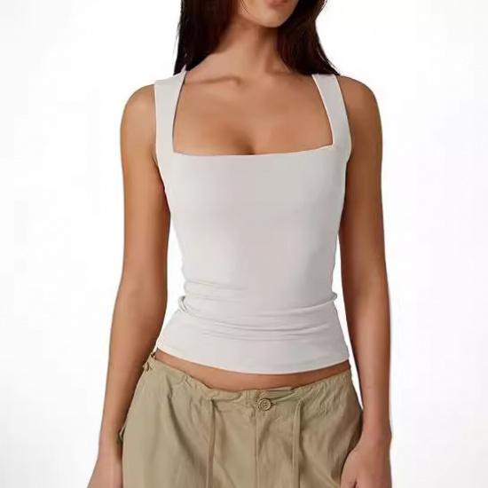 Sleeveless Base T-Shirt Solid Color Camisole Vest Women'S Fashion Inner Top Versatile For Spring And Summer Sexy And Comfortable