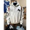 Mens Hip Hop Hoodie Retro Streetwear Sweatshirt Loose Fit Casual Top