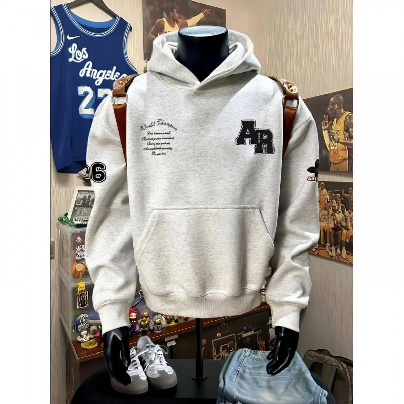 Mens Hip Hop Hoodie Retro Streetwear Sweatshirt Loose Fit Casual Top