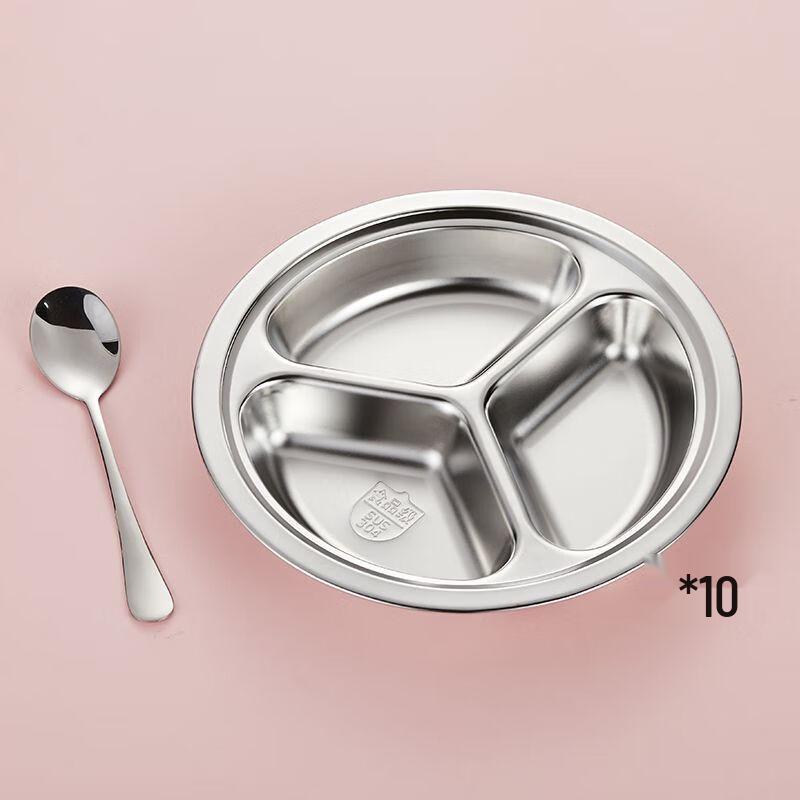Kids' 304 Stainless Steel Divided Dinner Plate Set