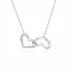 Hollow Love Necklace Women's Light Luxury Niche Design Sense Stainless Steel Zircon Heart Clavicle Chain Ins Accessories