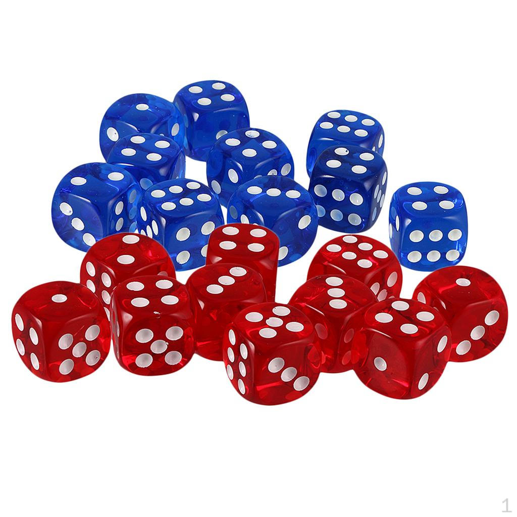 20 шт. Акриловые d D6 с точками Настольные игры Игрушки Принадлежности