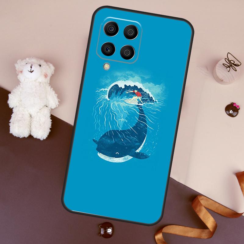 Whale Fish Wave Sea Case For Samsung Galaxy M06 M53 M13 M31 M11 M35 M55 M15 M56 M36 M16 M12 M32 M52 M14 M34 M54