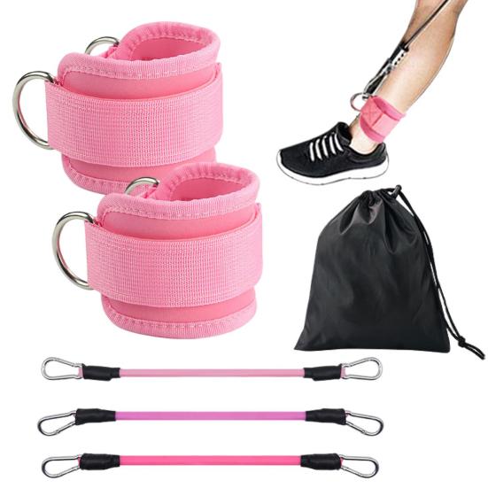 Ленты сопротивления для лодыжек с манжетами для женщин, ленты для упражнений на ноги и ягодицы, оборудование для тренировки ягодиц и бедер