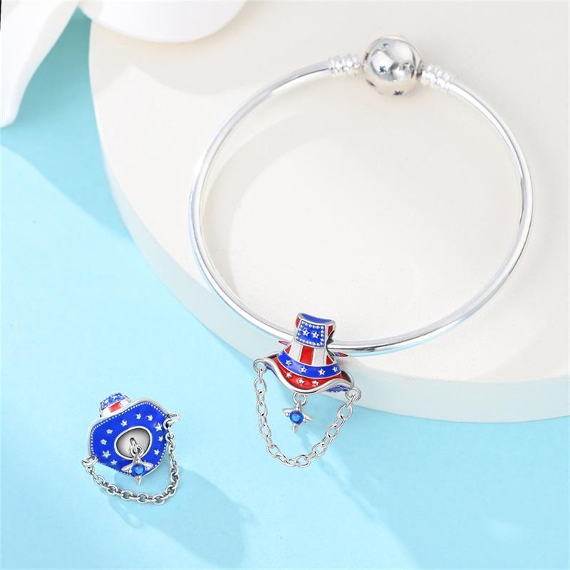 Оригинальный крутой шарм-бусина из меди, подвеска в виде американской западной ковбойской шляпы для женщины, мужчины, украшение для браслета, аксессуары