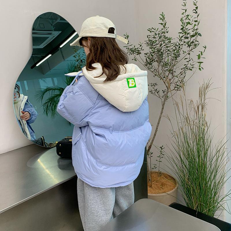 Пуховик для девочек с тремя защитными свойствами, стильное зимнее детское утепленное пальто из белого утиного пуха