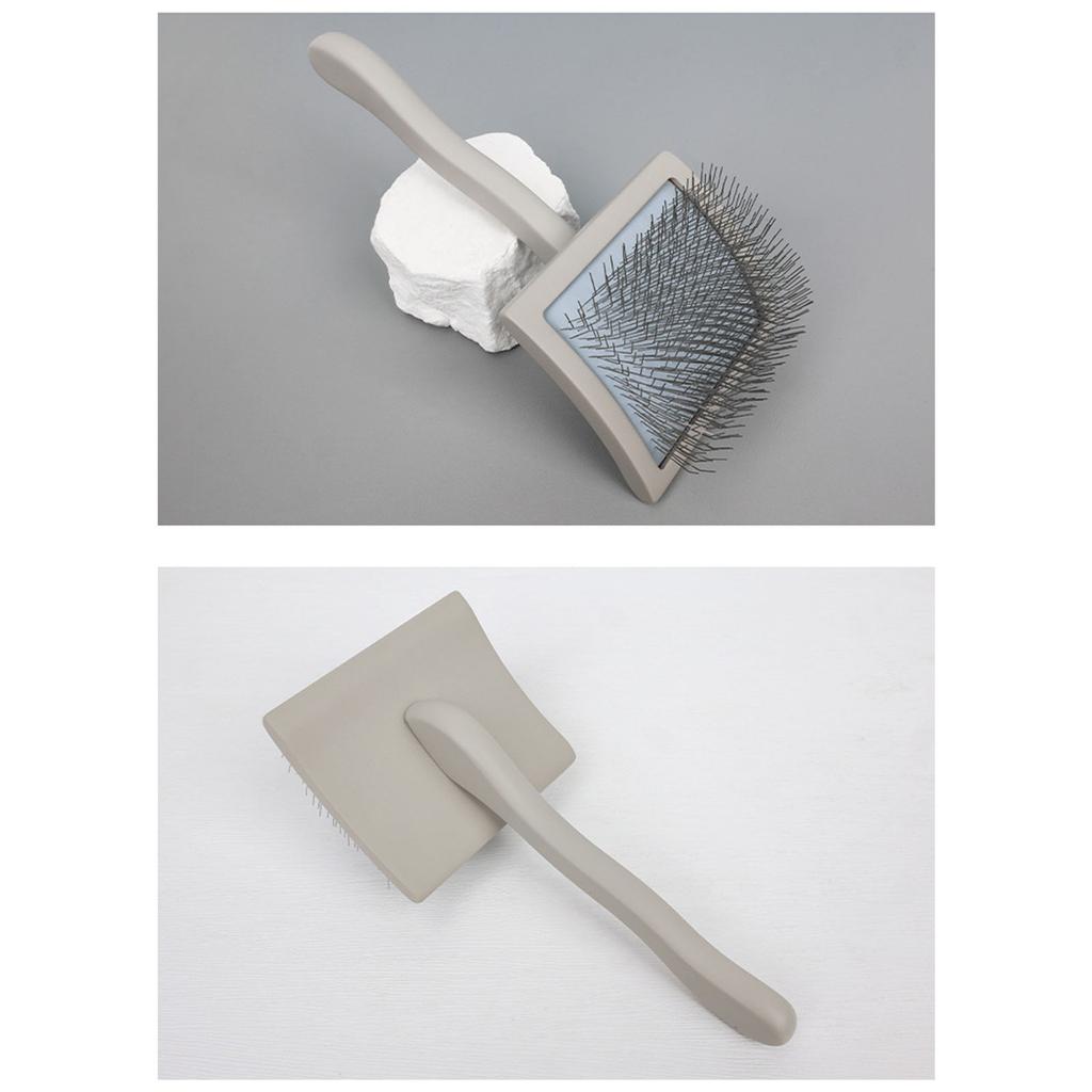 MultiPurpose Pet Grooming Comb Massage Brush With Comfortable Grip Handle Removes Dog Cats Shedding Furs Efficiently