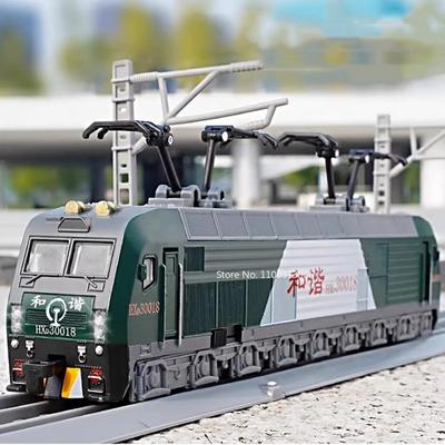 1:Масштаб 87 Модели поездов DONGFENG HEXIE Машинки Игрушки Сплав Литье под давлением 4 открывающиеся двери Свет Музыка Электрические поезда Детские развивающие игрушки