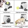 Interactive Reward Toy Dogs Tennis Ball Automatic Thrower Food Treat Dispenser Creativity Play Game