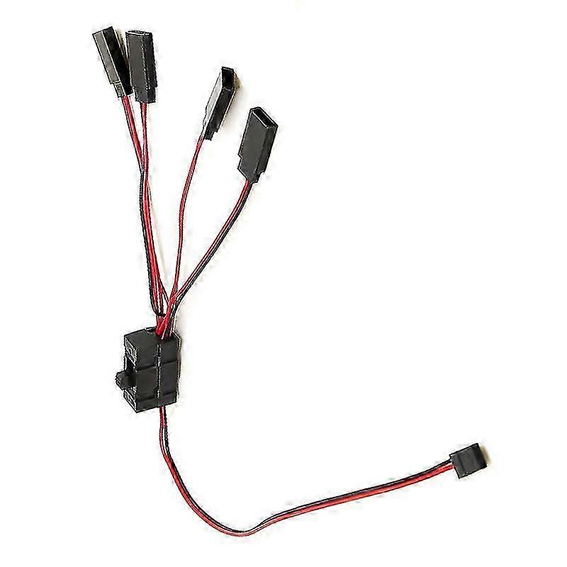 1pcs Rc Servo Extension 1 To 4 Y Wire Cable Led Light Control Power Switch For Jr Futaba Rc Model