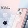For iPhone 14 Magnetic Case PC+TPU Shockproof Phone Cover with PET Screen Film