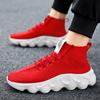 Trainers Breathable Soft Sole Sports Casual Socks Fashion Lace Up Thick Soled Red Shoes Tenis Masculino Mens White Sneakers