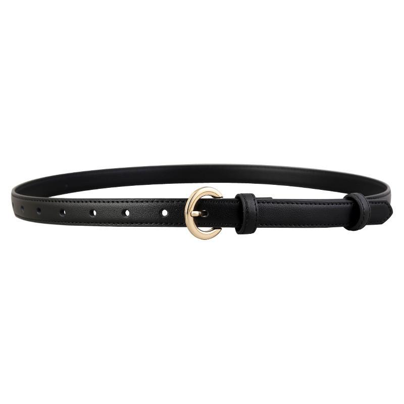 Leather Womens Belt With Alloy Pin Buckle For Casual Dress And Business Attire
