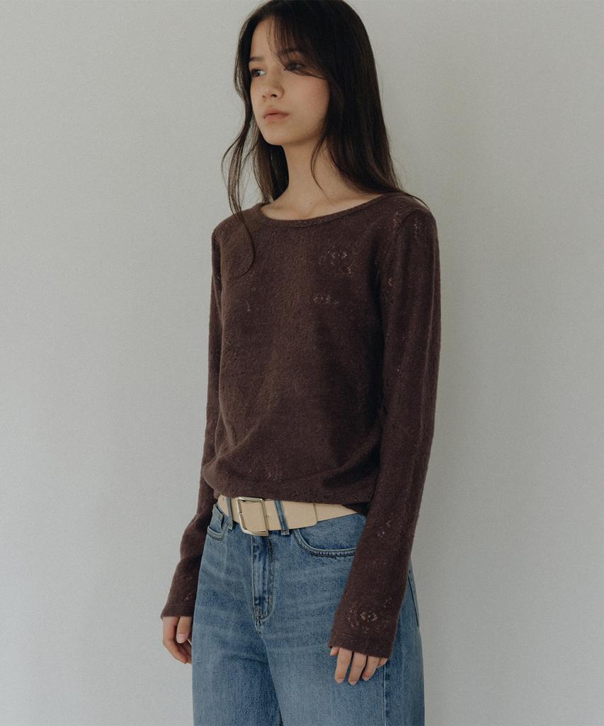 ANDNEEDS Tina Lace Long Sleeve (Brown)