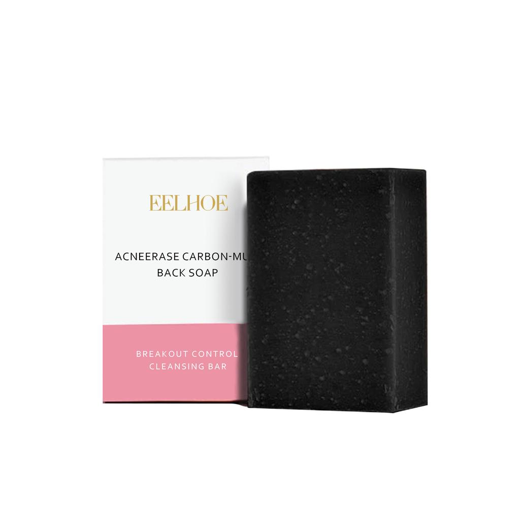 EELHOE Carbon Mud Bath Soap Bar Mineral Mud Volcano Mud Soap Bath Soap Whitening Soap Hydrating Cleaning Get Rid of Blackheads