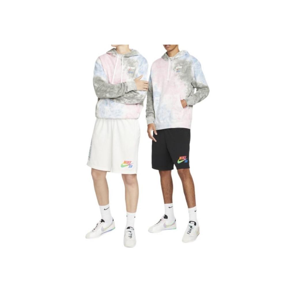 Nike Tie-Dye Letter Print Hooded Sweatshirt Men Tops Pink Blue DV3791-663