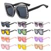 Kids Square Sun Glasses Children Sunglasses Crystal Sparkling Diamond Rhinestone Shades Eyewear for Beach/Travel/Party Decor