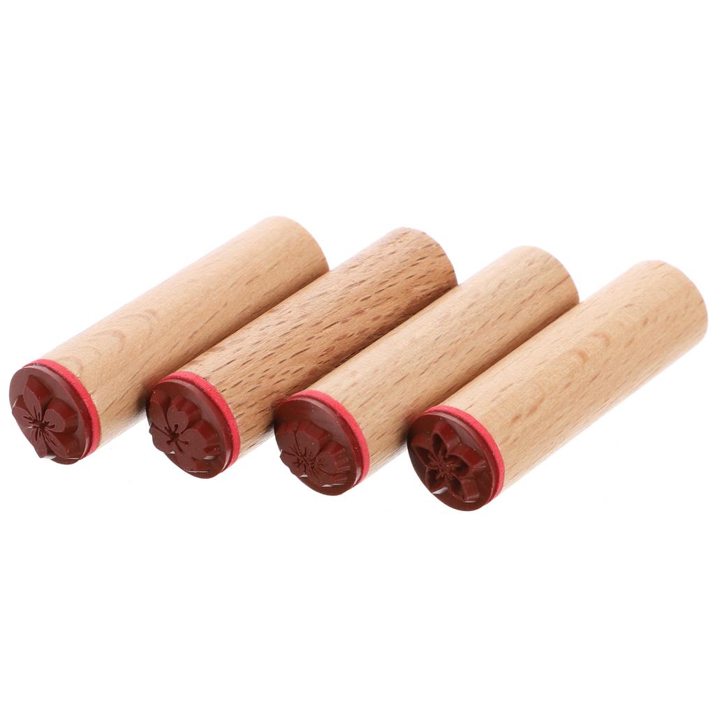 4 шт. Деревянные штампы Декор для скрапбукинга Штампы для скрапбукинга для ведения дневника Винтажные принадлежности для DIY Дом