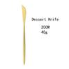 Matte Gold Cutlery Set Stainless Steel Dinnerware Cake Fork Long Handle Spoon Dessert Knife Tableware Flatware Silverware Set