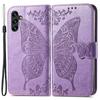For Samsung Galaxy A24 4G (162.1 X 77.6 X 8.3mm) Stand Wallet Case PU Leather Butterfly Imprinted Flip Phone Cover
