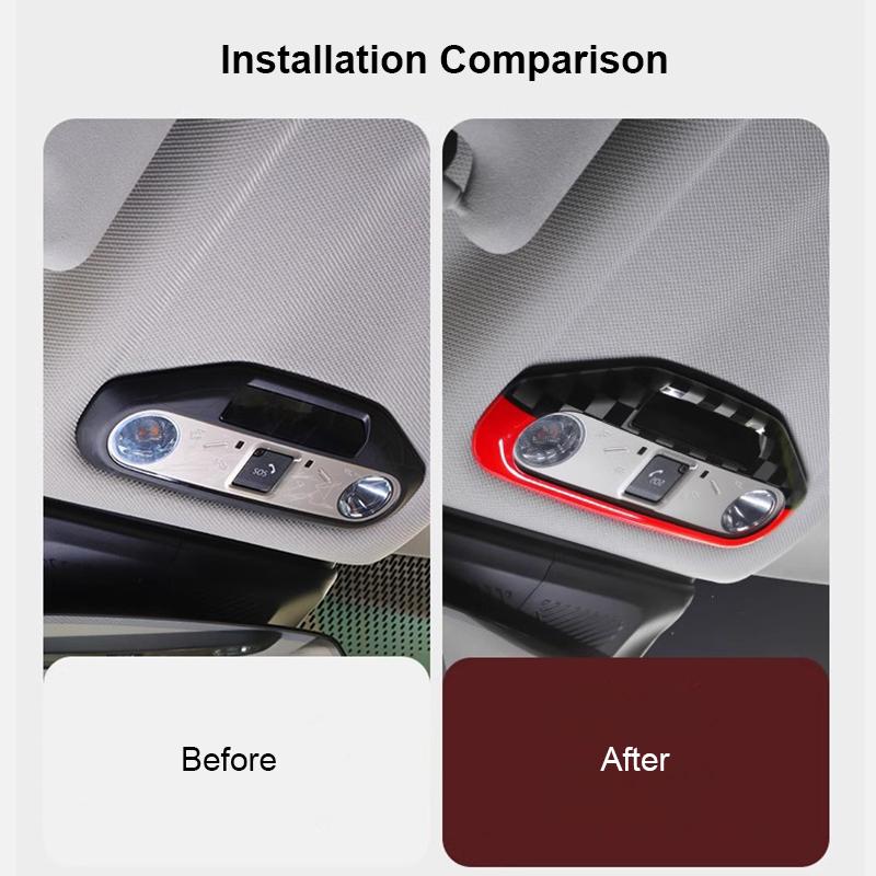 Car Roof Reading Light Lamp Cover Frame Sticker For Mini Cooper J01 J05 Aceman 2024 2025 New Electric Car Interior Accessories