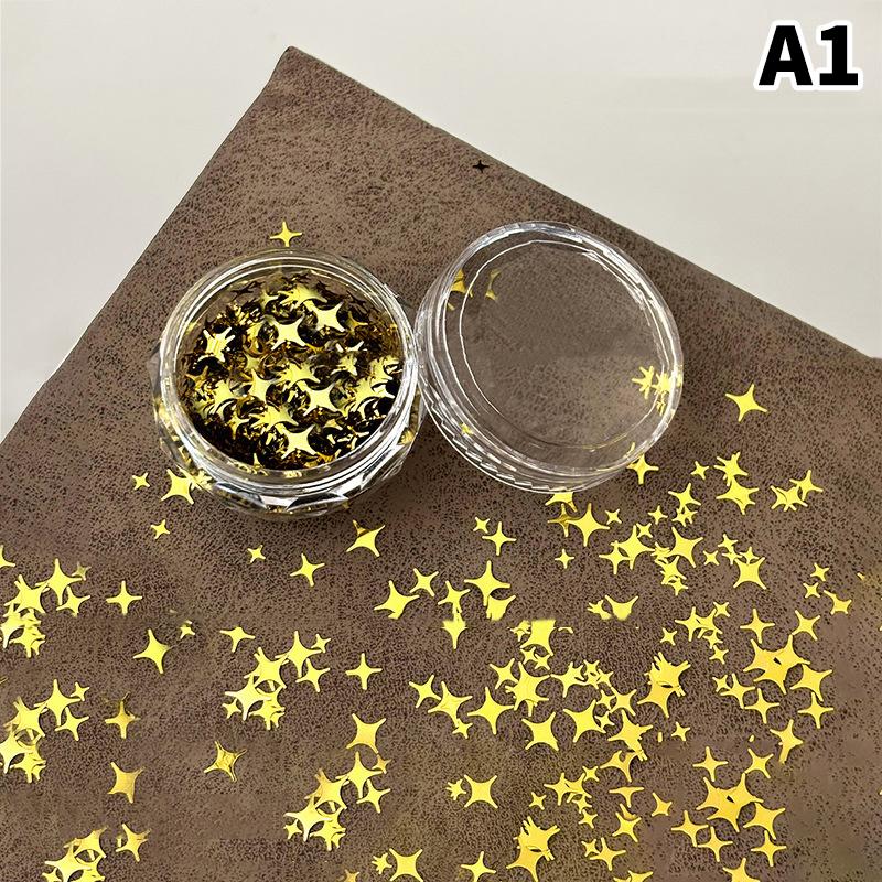 1Box Nail Glitter Star Shape Sequins Sparkly Flakes Paillette Nail Art Charms Decorations Diy Slices Accessories