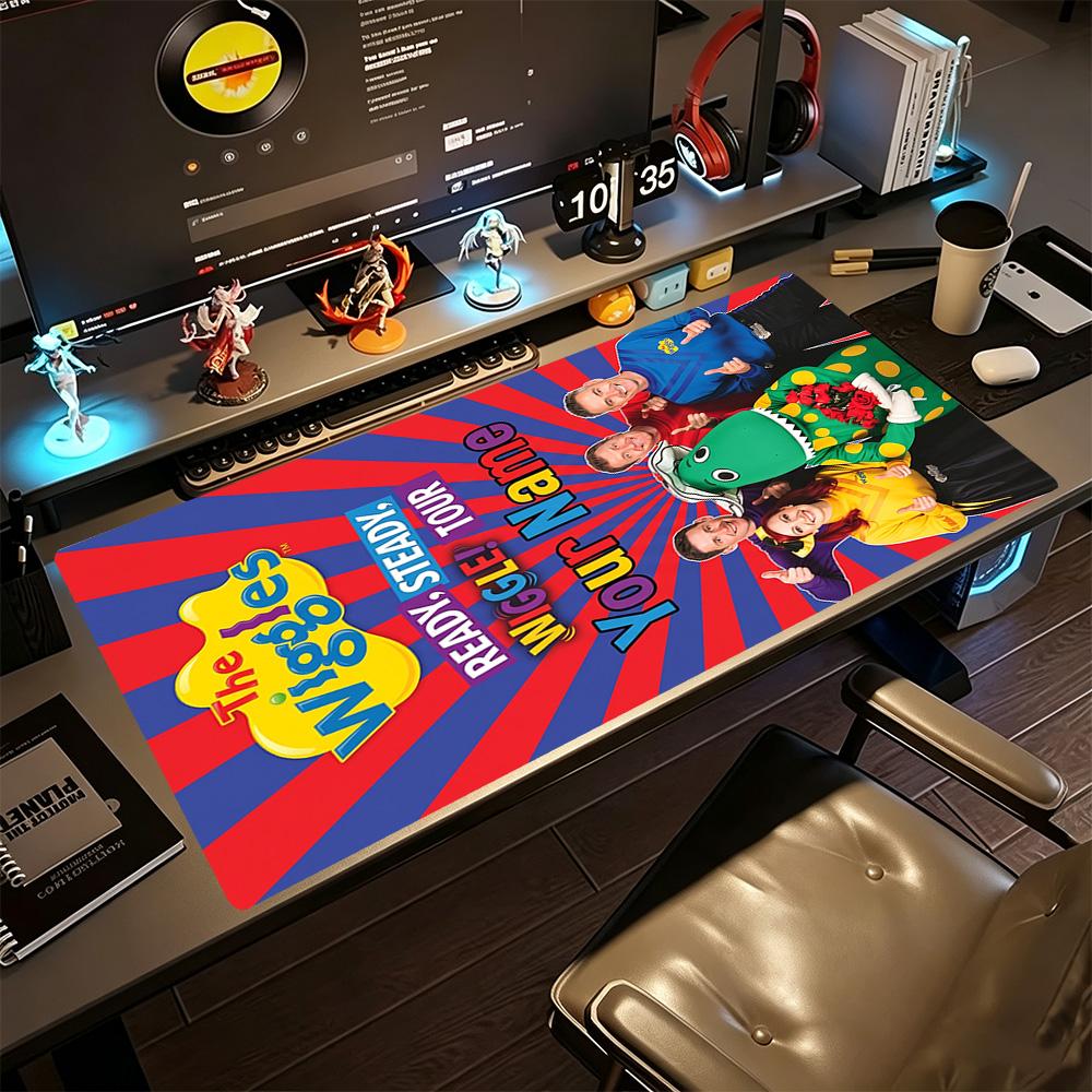 Wiggles Personalized Text Mouse Pad Gamer Mousepad Office Mouse Mats Non-Slip Rubber Bottom Office and Gaming Desk Decoration